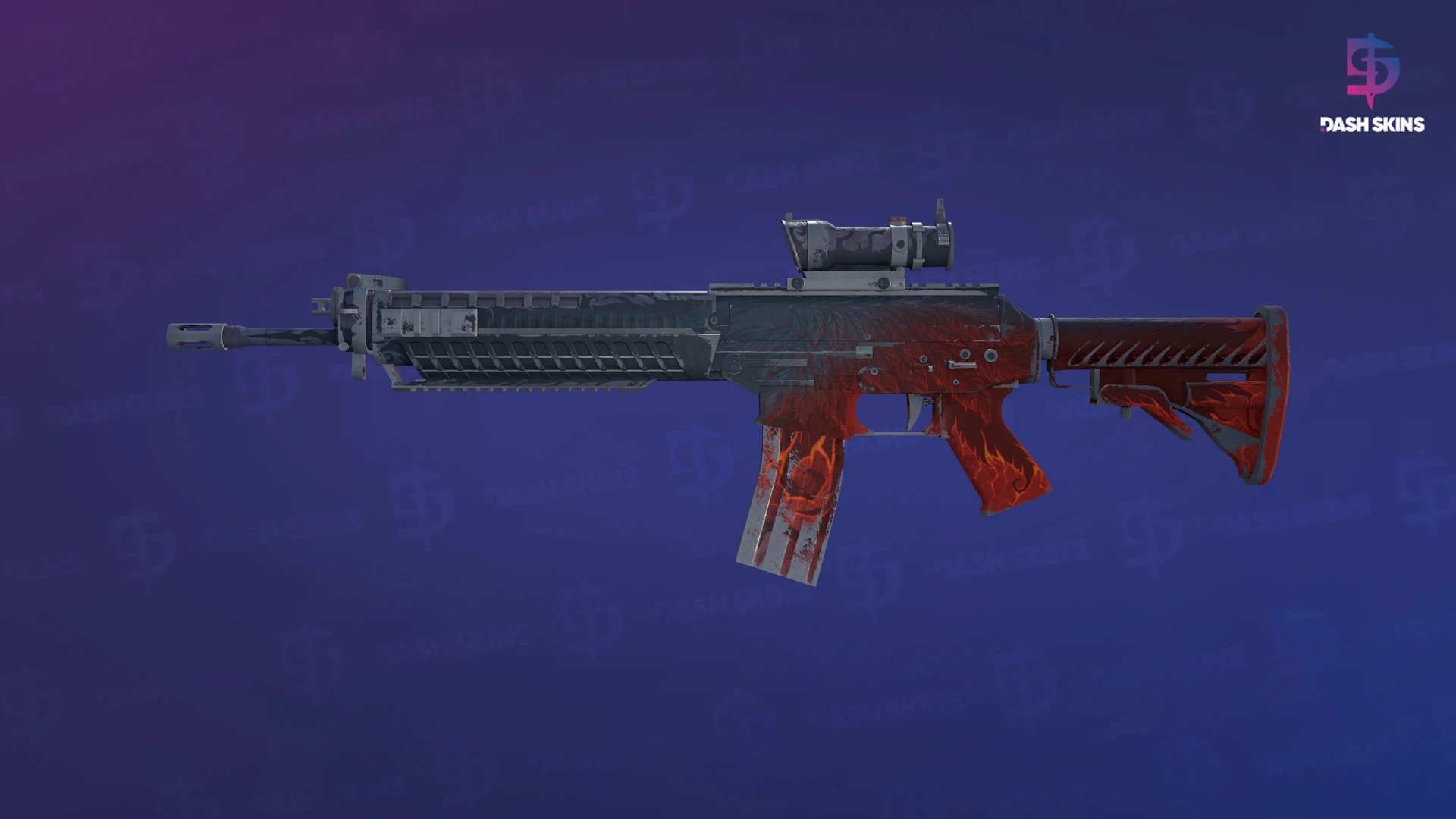 SG 553 | Darkwing (Battle-Scarred) Screenshot Playside