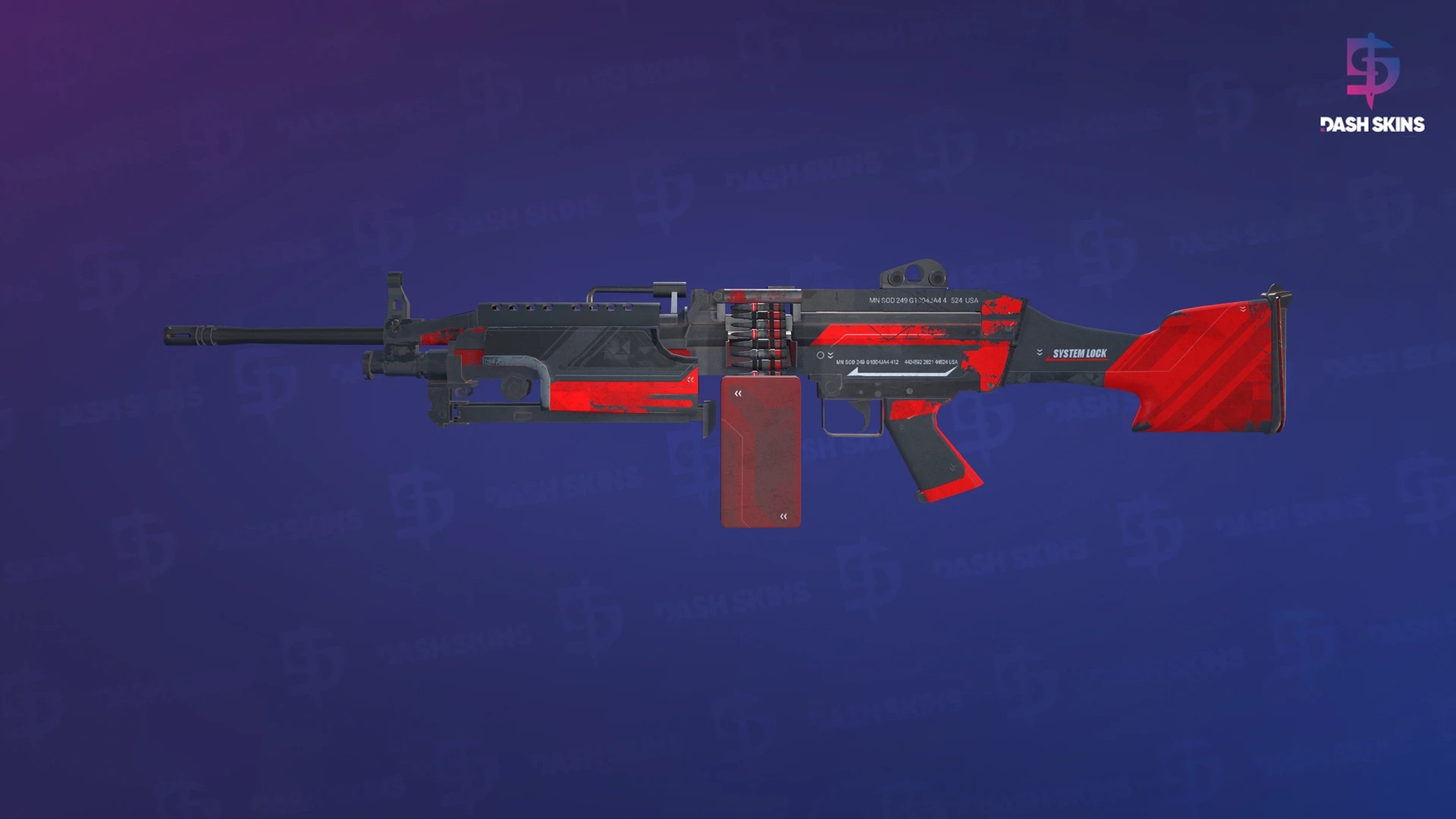 M249 | System Lock (Well-Worn) Screenshot Playside