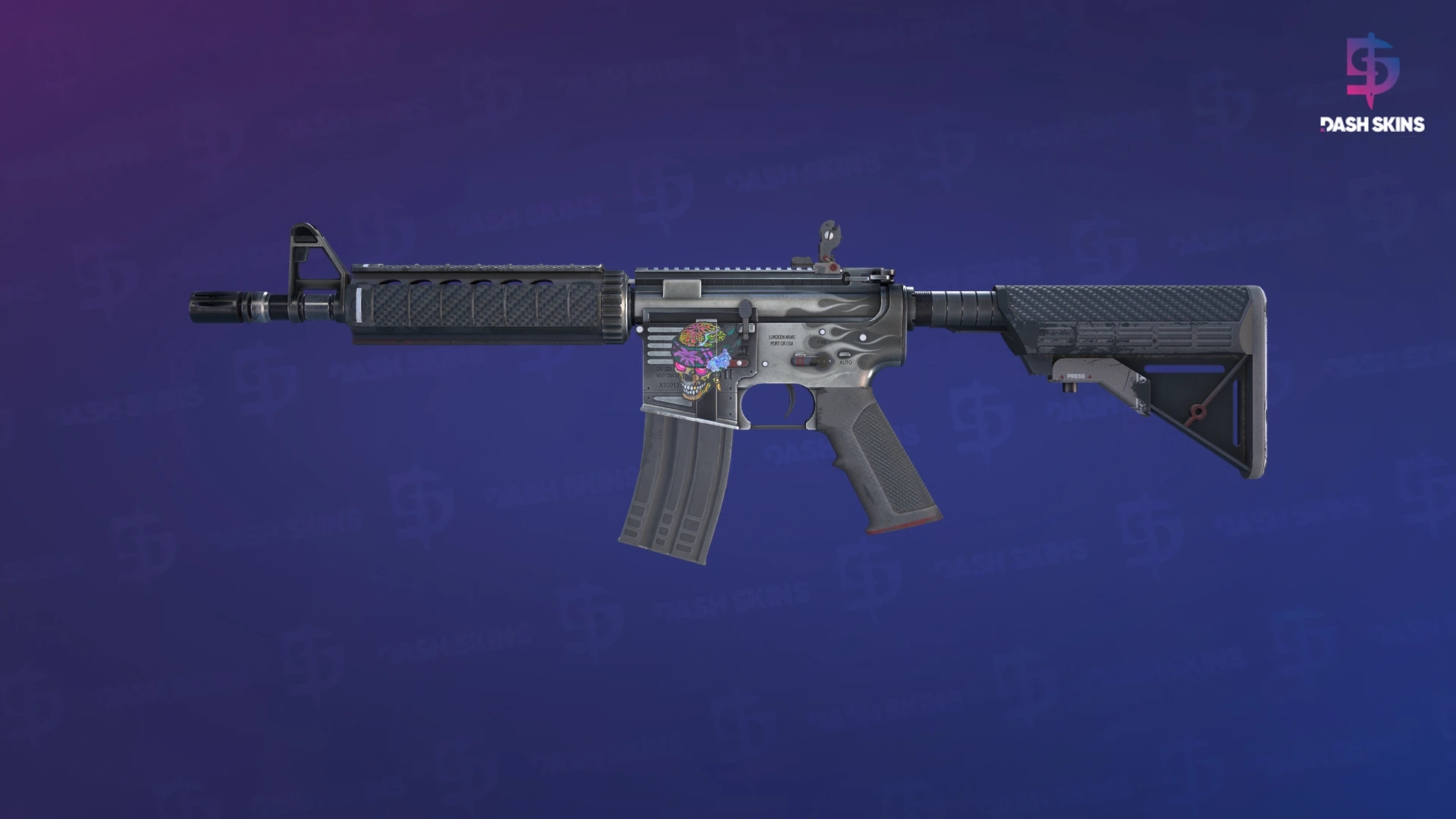 M4A4 | Magnesium (Well-Worn) Screenshot Playside
