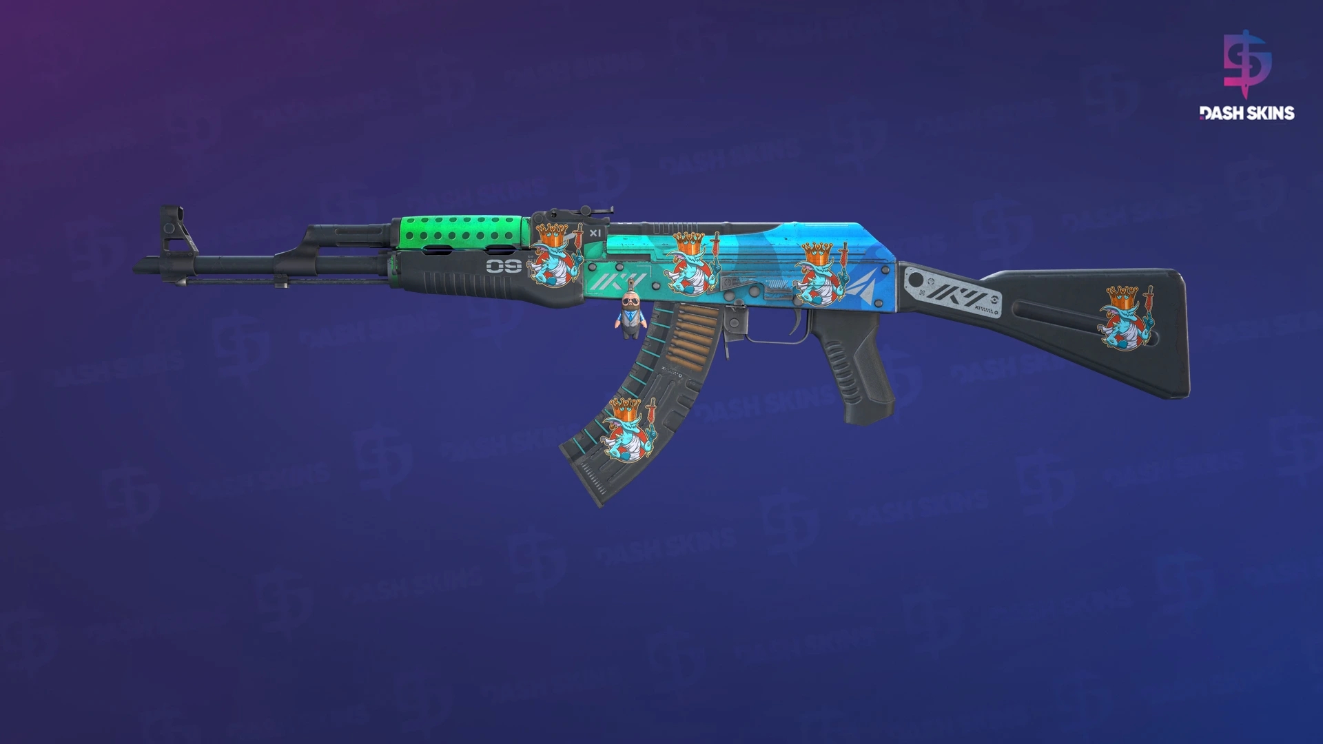 AK-47 | Ice Coaled (Well-Worn) Screenshot Playside