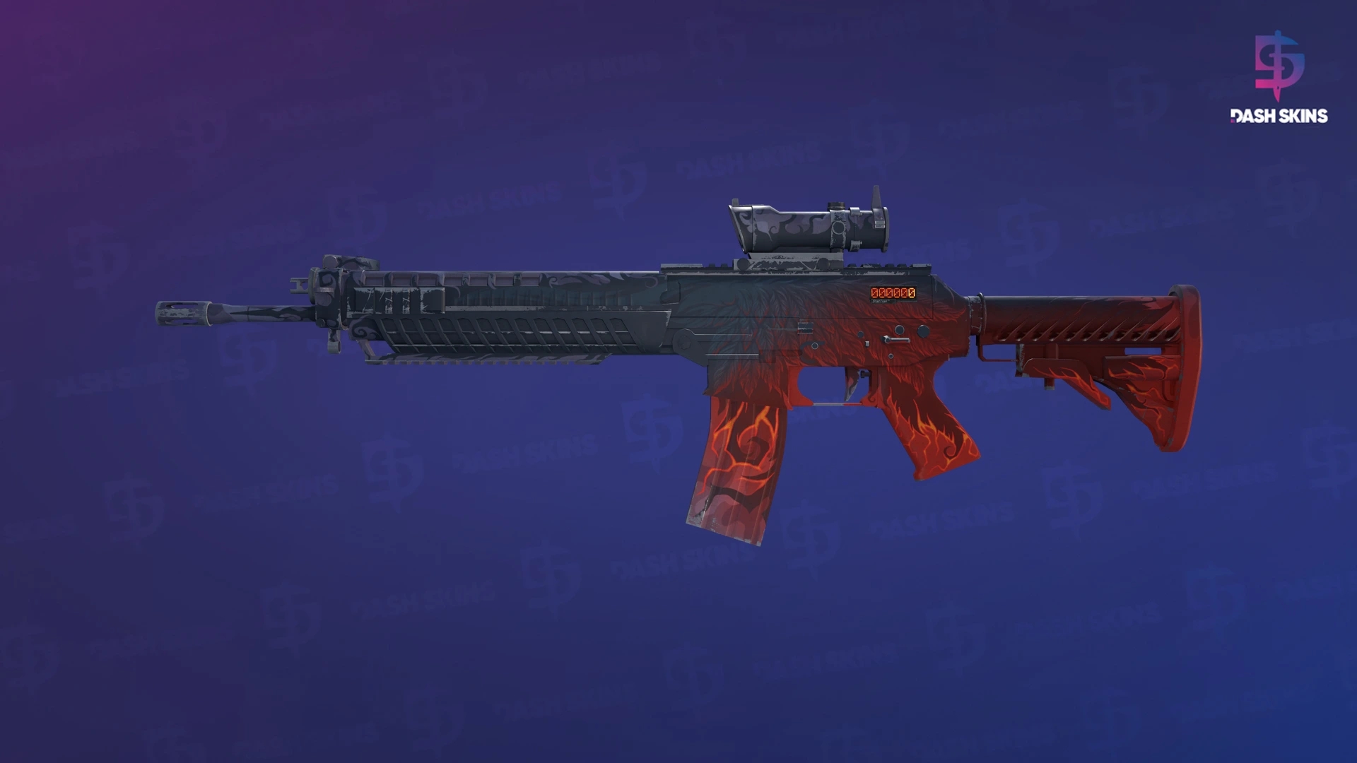 StatTrak™ SG 553 | Darkwing (Well-Worn) Screenshot Playside