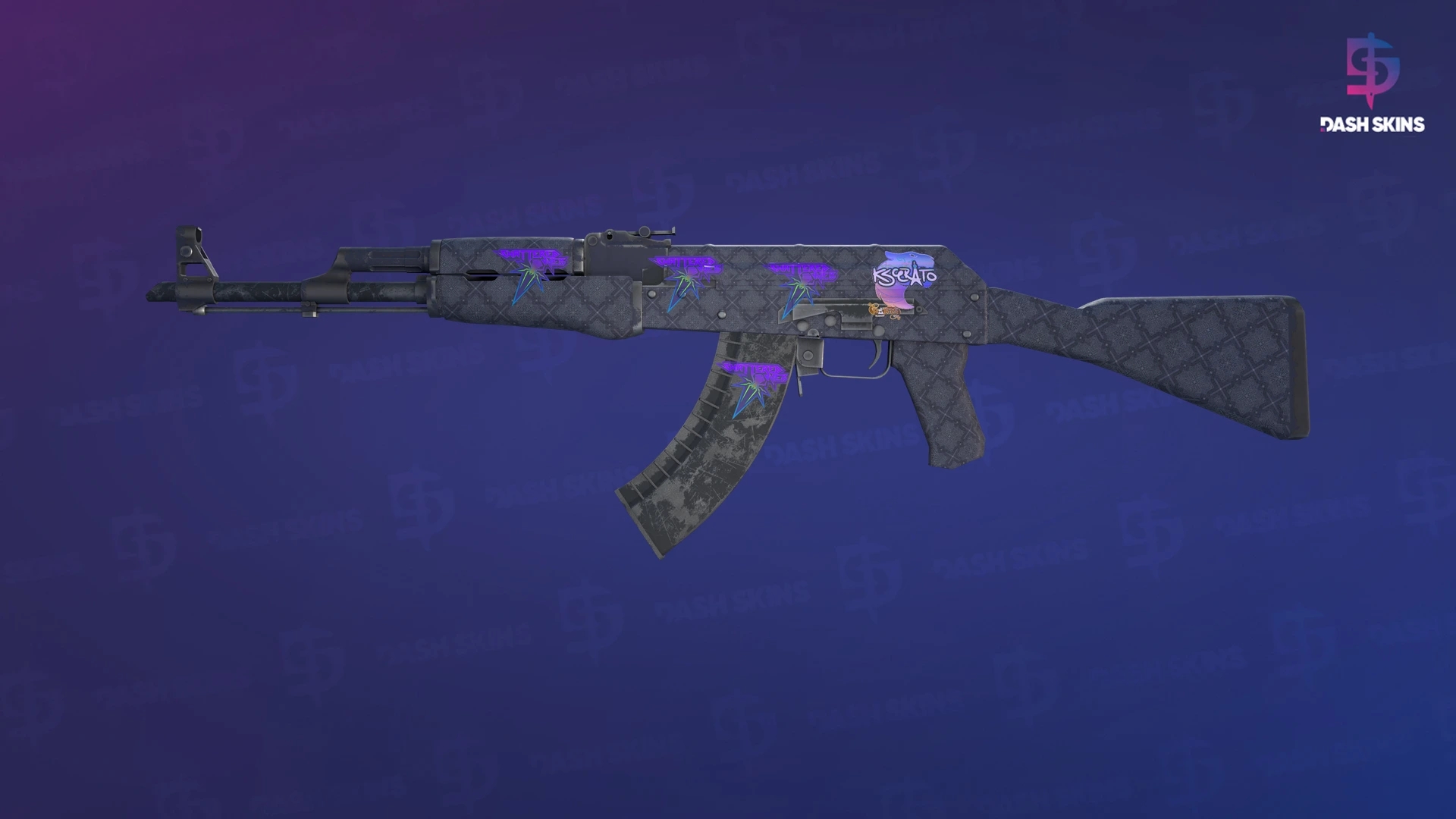 AK-47 | Baroque Purple (Well-Worn) Screenshot Playside