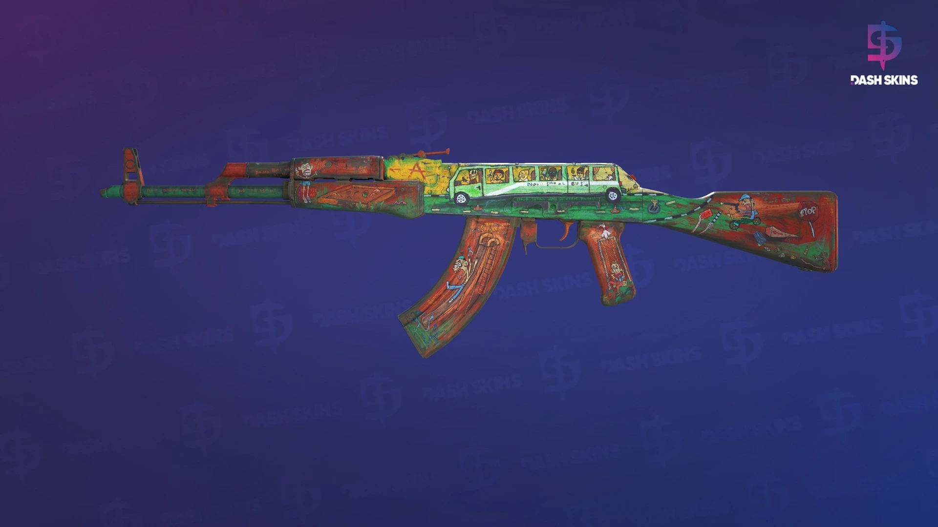 AK-47 | The Outsiders (Battle-Scarred) Screenshot Playside