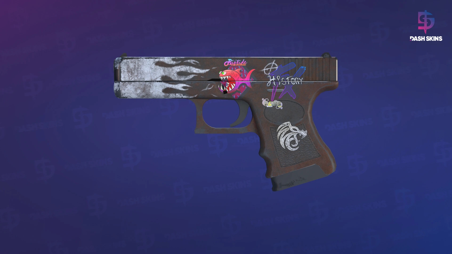 Glock-18 | Oxide Blaze (Well-Worn) Screenshot Playside