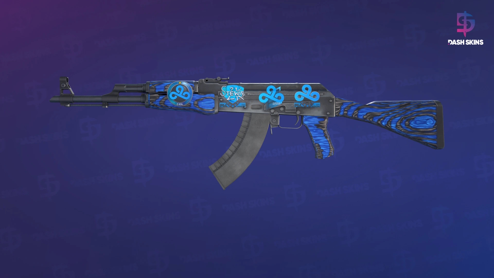 AK-47 | Blue Laminate (Minimal Wear) Screenshot Playside