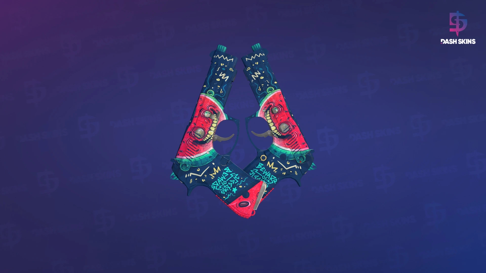 Dual Berettas | Melondrama (Well-Worn) Screenshot Playside