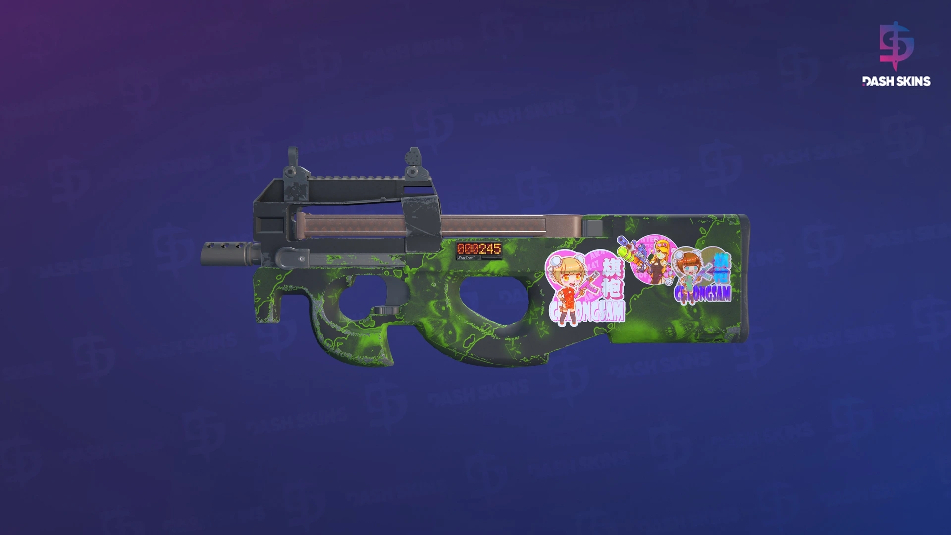StatTrak™ P90 | Virus (Minimal Wear) Screenshot Playside