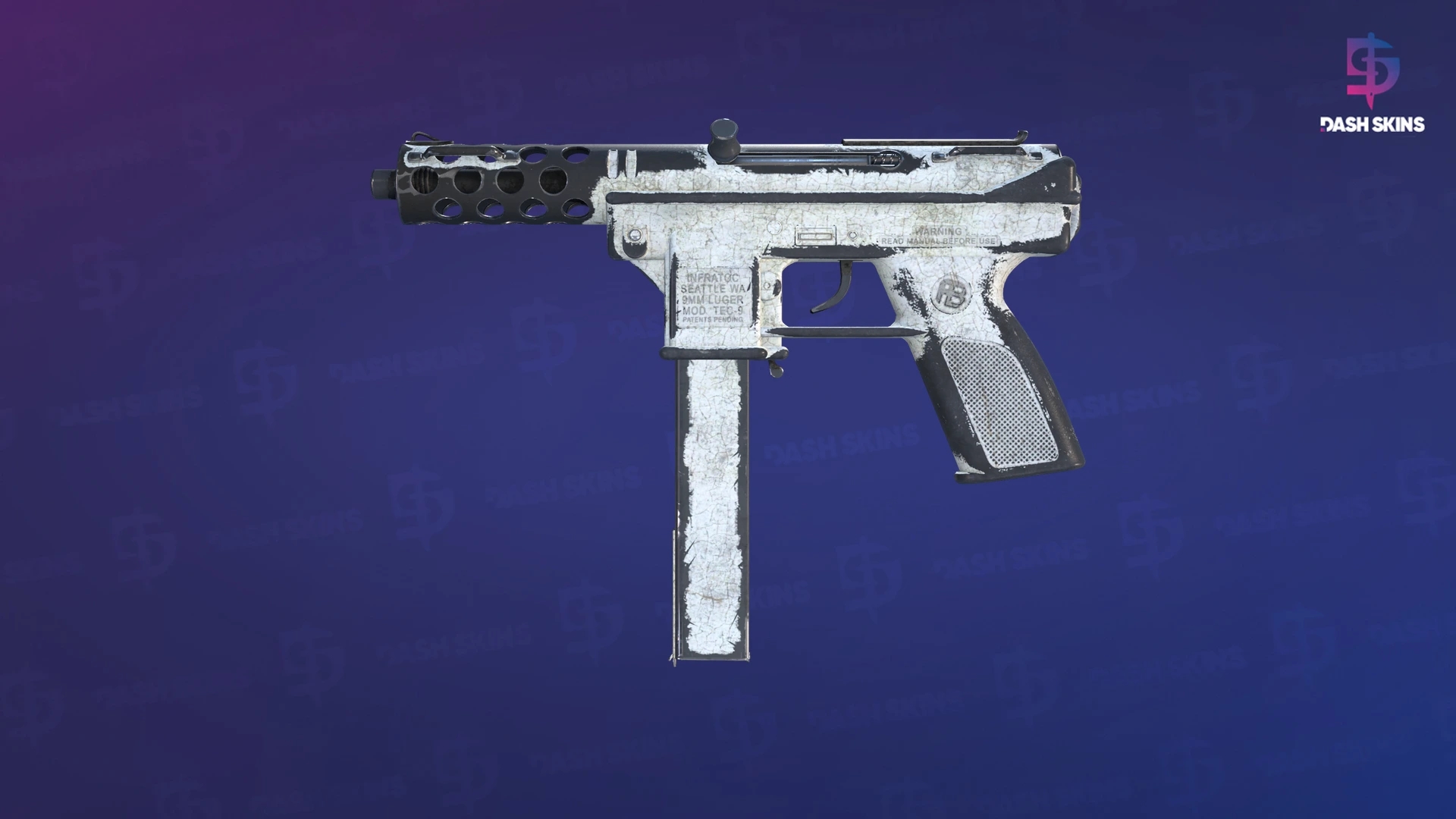 Tec-9 | Whiteout (Battle-Scarred) Screenshot Playside