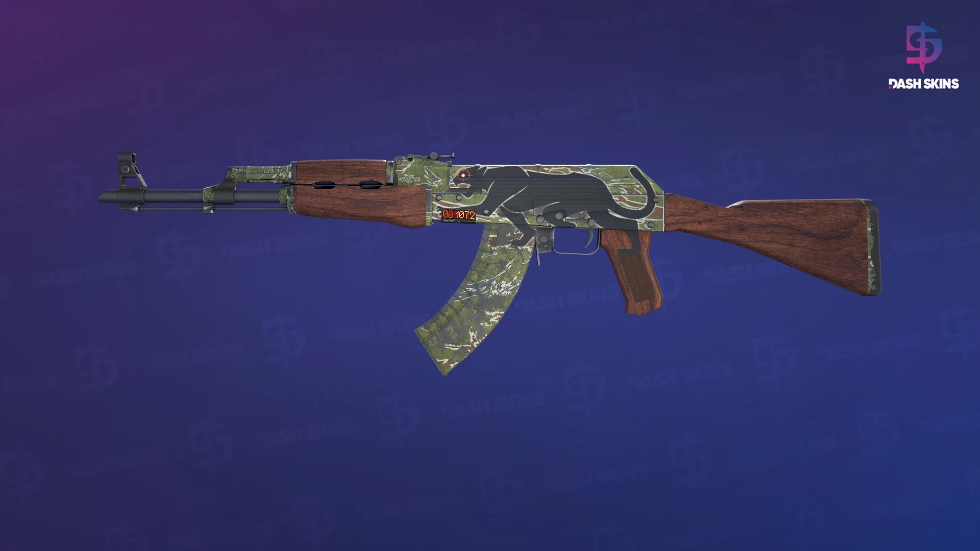 StatTrak™ AK-47 | Jaguar (Well-Worn) Screenshot Playside