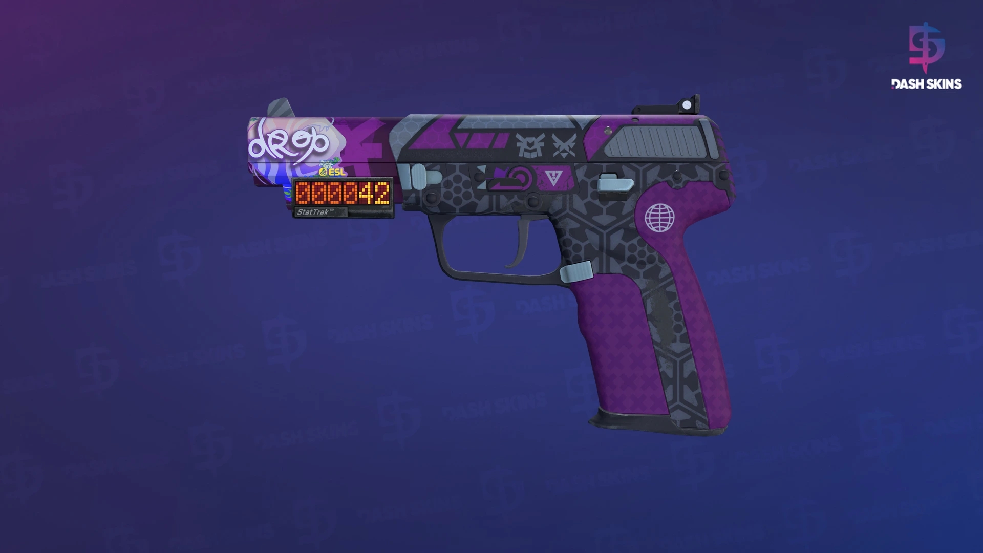 StatTrak™ Five-SeveN | Violent Daimyo (Minimal Wear) Screenshot Playside