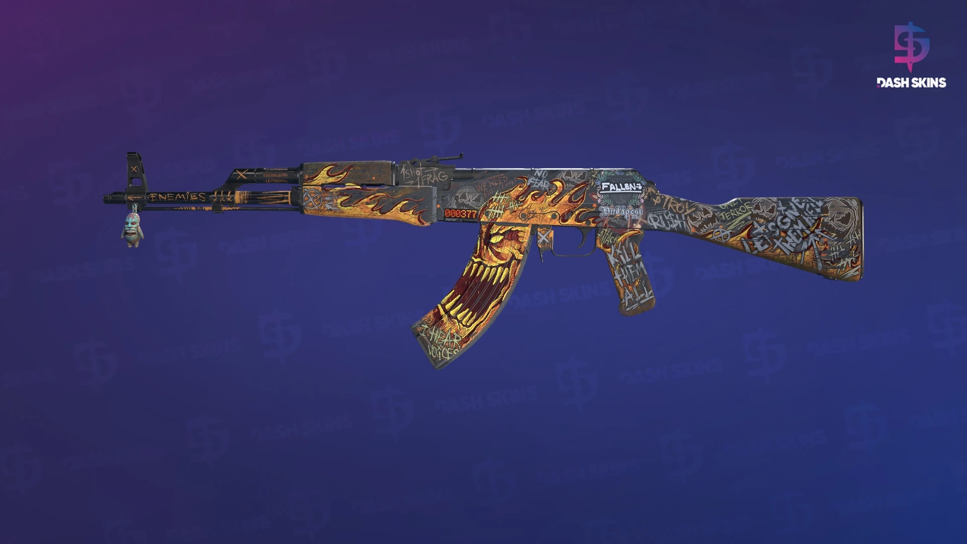 StatTrak™ AK-47 | Searing Rage (Well-Worn) Screenshot Playside