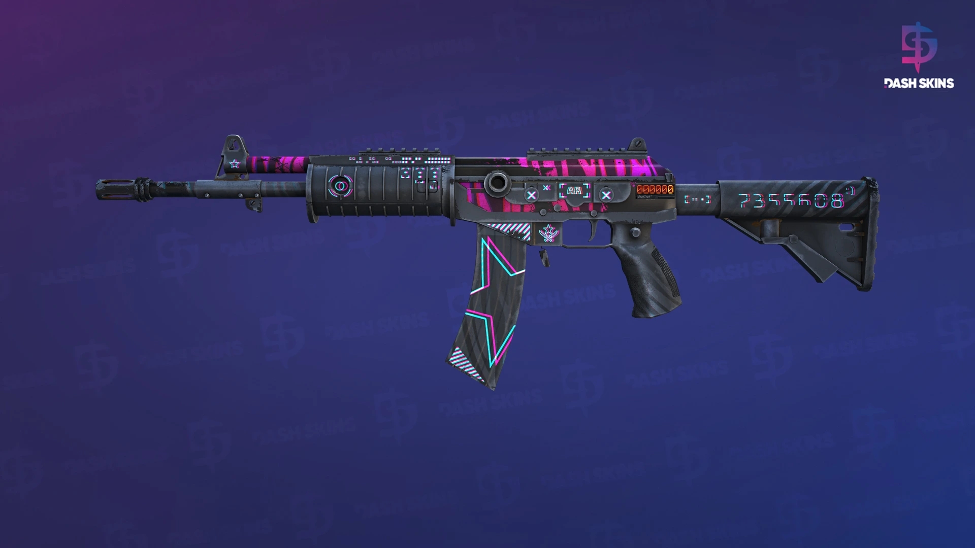 StatTrak™ Galil AR | Chromatic Aberration (Battle-Scarred) Screenshot Playside