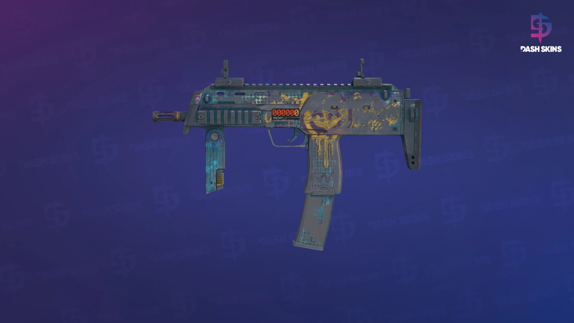 StatTrak™ MP7 | Just Smile (Battle-Scarred) Screenshot Playside