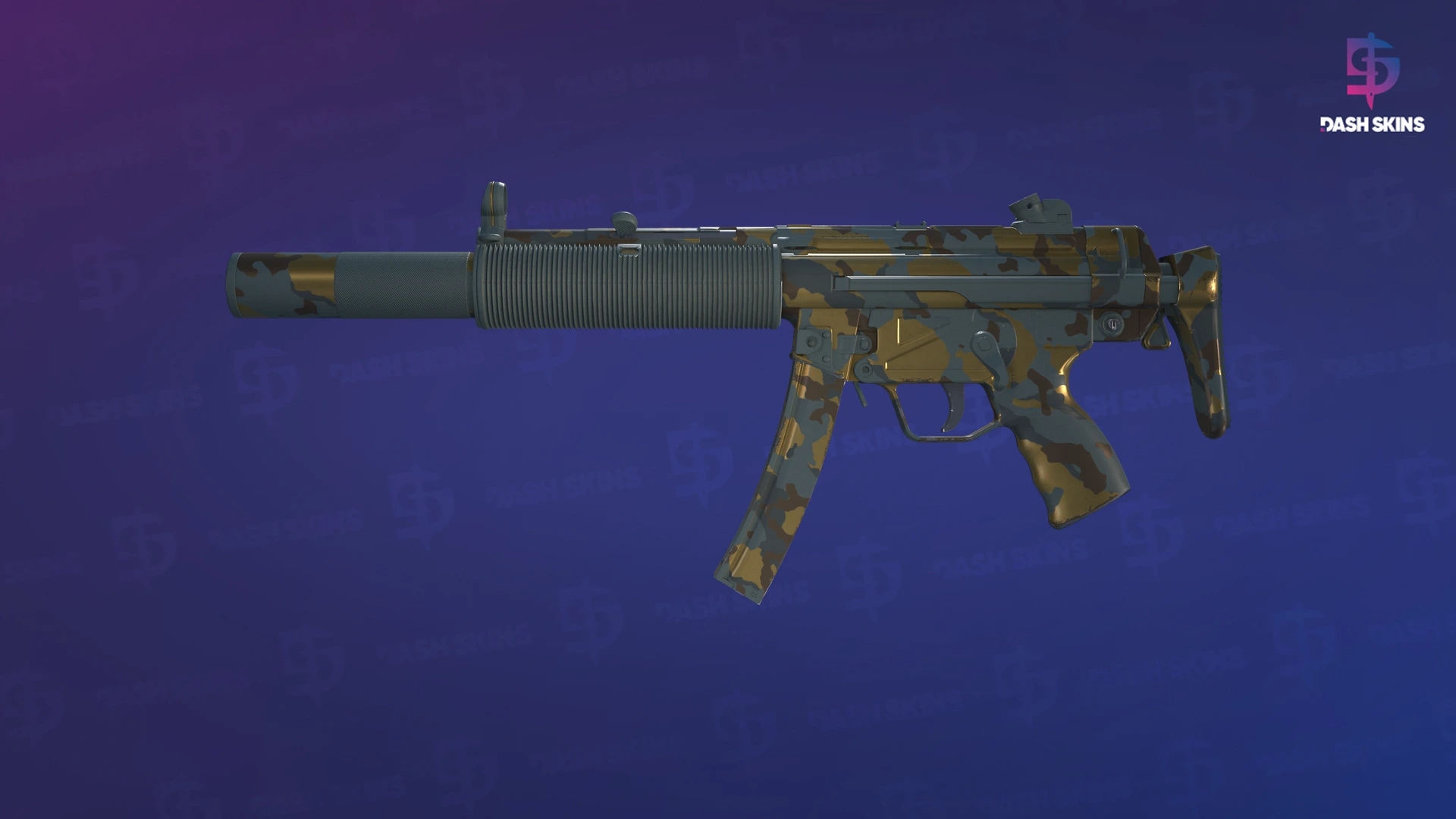 MP5-SD | Gold Leaf (Minimal Wear) Screenshot Playside