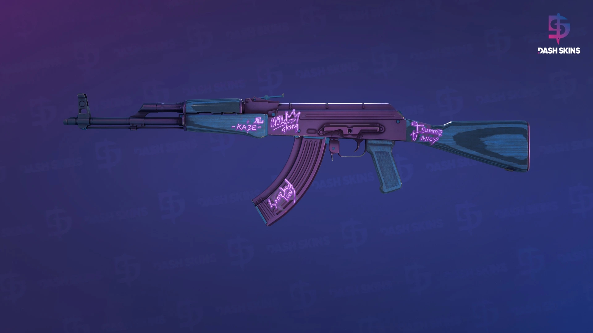 AK-47 | Midnight Laminate (Minimal Wear) Screenshot Playside