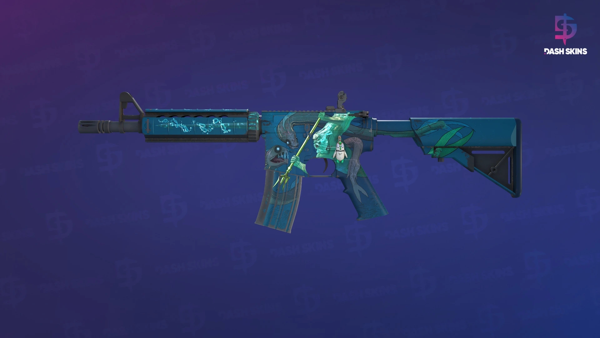 M4A4 | Poseidon (Minimal Wear) Screenshot Playside