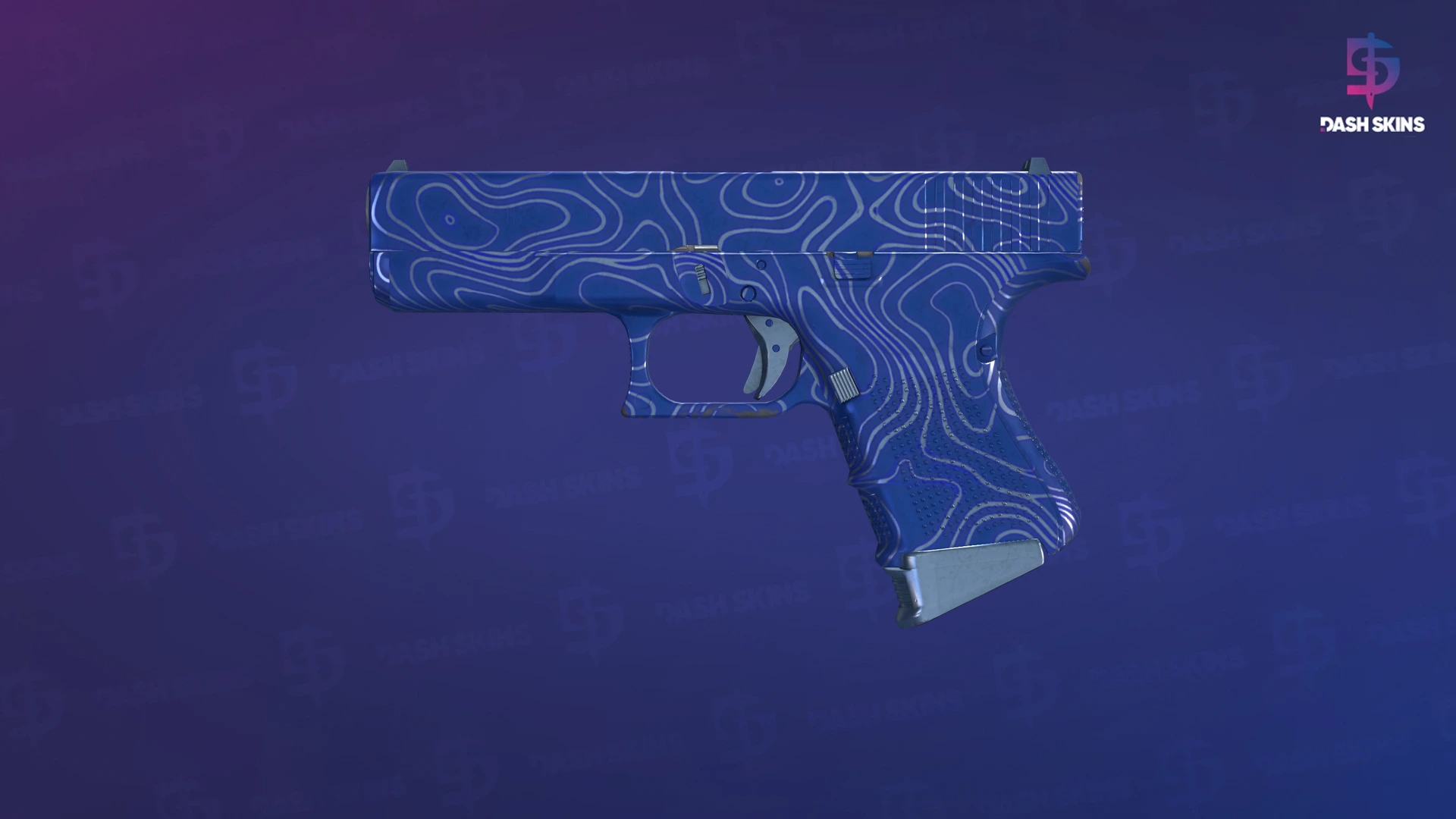 Glock-18 | Ocean Topo (Minimal Wear) Screenshot Playside