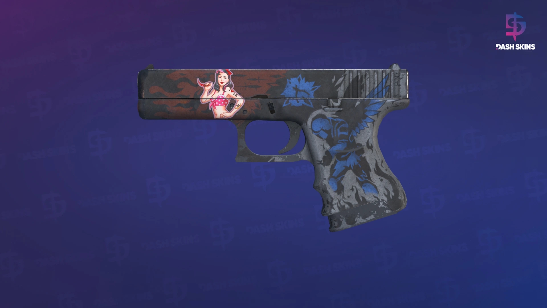 Glock-18 | Sacrifice (Well-Worn) Screenshot Playside