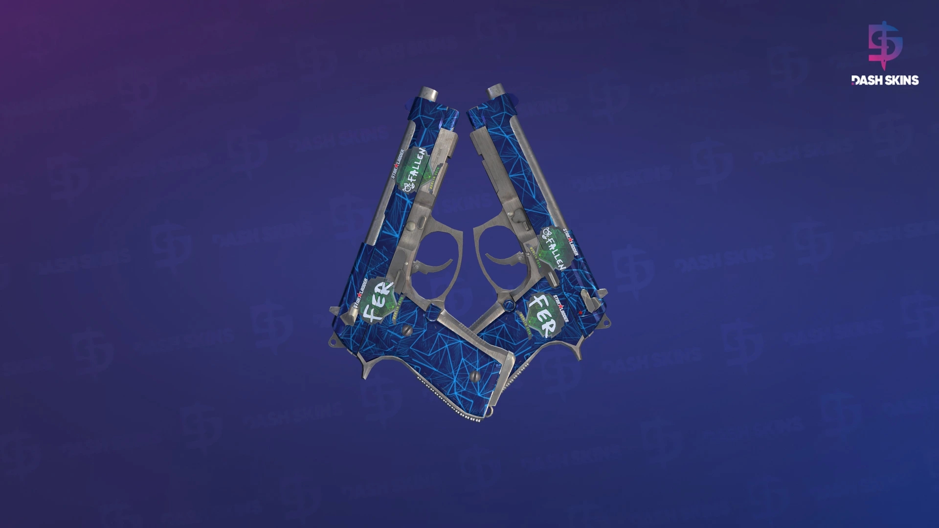Dual Berettas | Cobalt Quartz (Factory New) Screenshot Playside