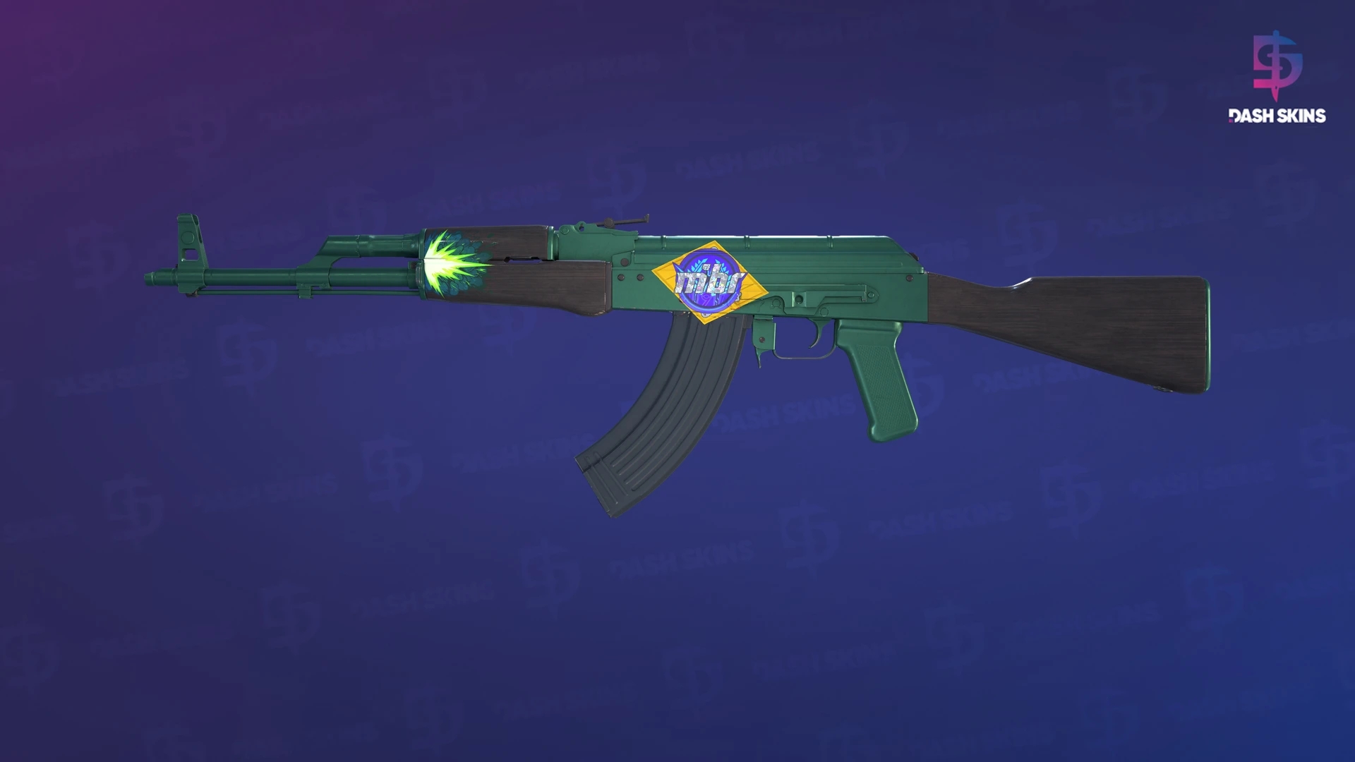 AK-47 | Wintergreen (Minimal Wear) Screenshot Playside