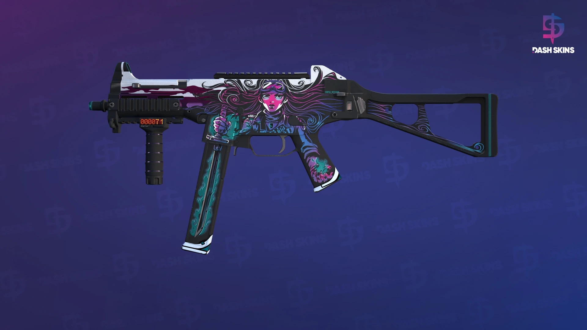 StatTrak™ UMP-45 | Neo-Noir (Minimal Wear) Screenshot Playside