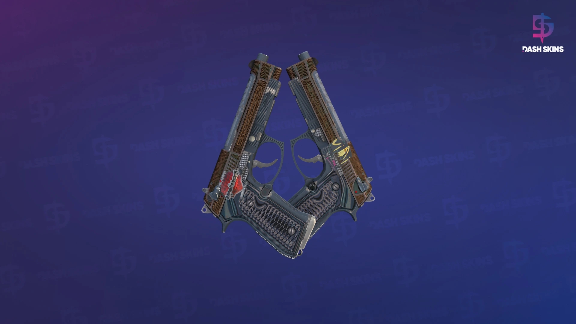 Dual Berettas | Tread (Well-Worn) Screenshot Playside