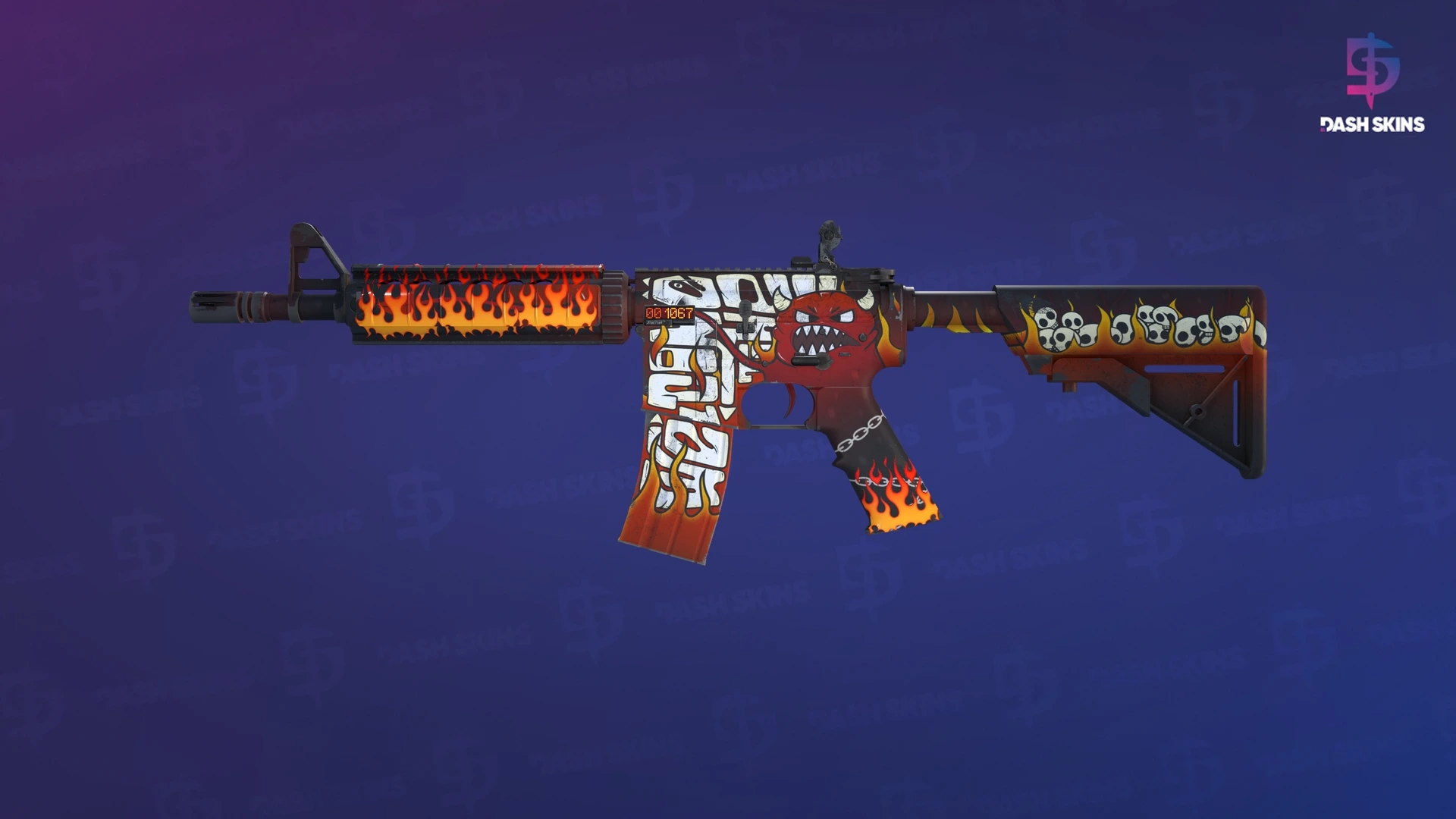 StatTrak™ M4A4 | Hellfire (Factory New) Screenshot Playside