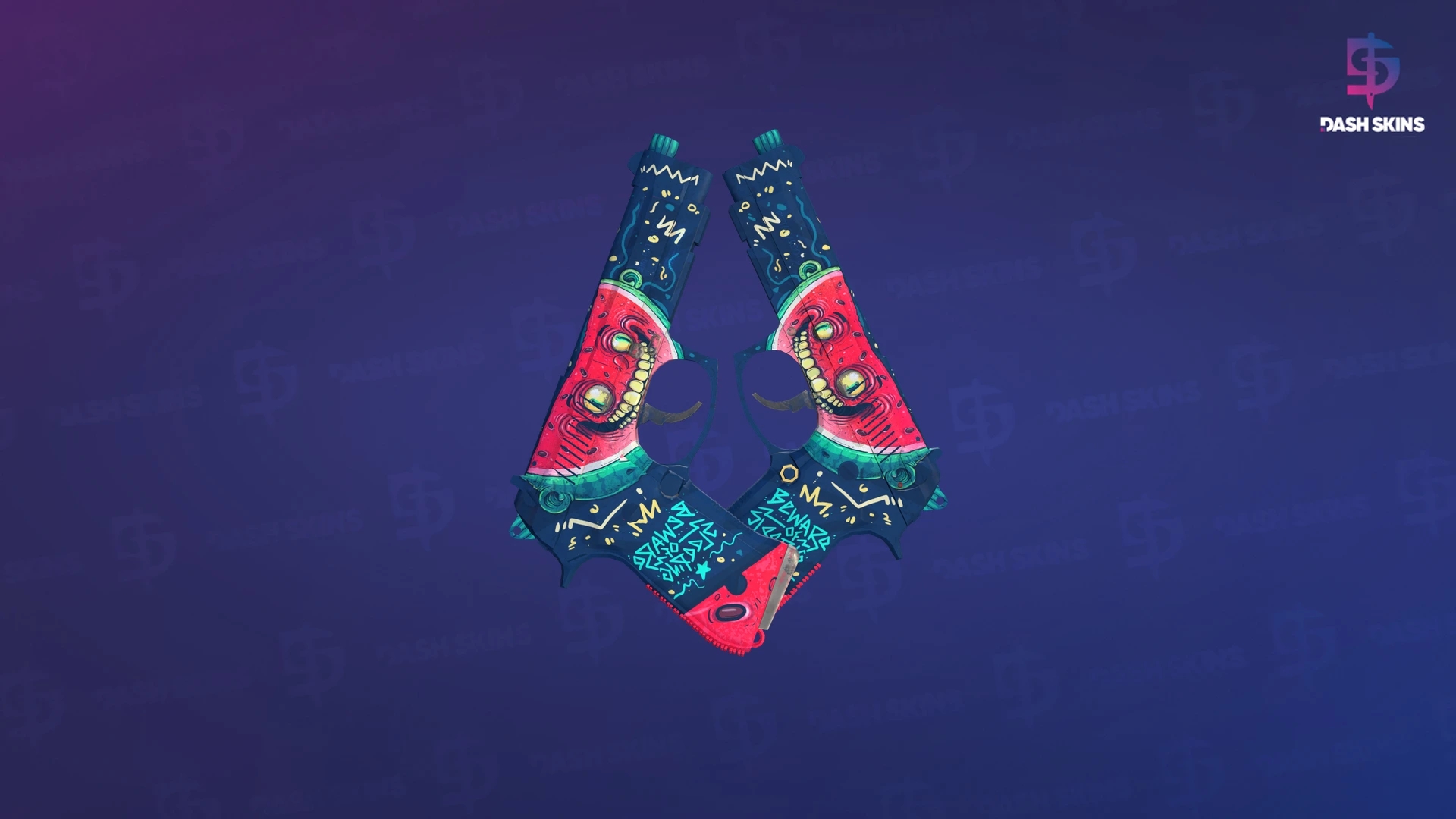 Dual Berettas | Melondrama (Minimal Wear) Screenshot Playside