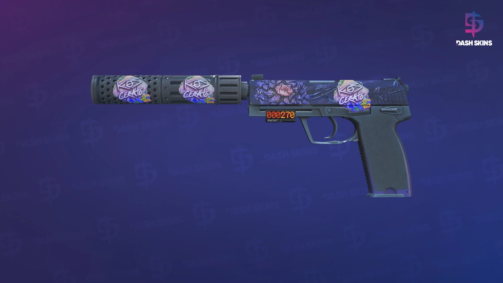 StatTrak™ USP-S | Black Lotus (Field-Tested) Screenshot Playside