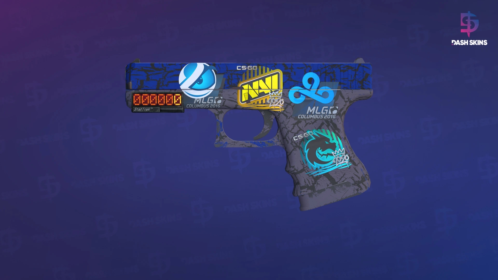 StatTrak™ Glock-18 | Blue Fissure (Minimal Wear) Screenshot Playside