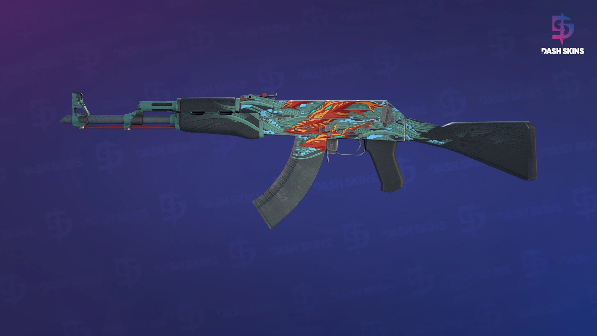 AK-47 | Aquamarine Revenge (Field-Tested) Screenshot Playside