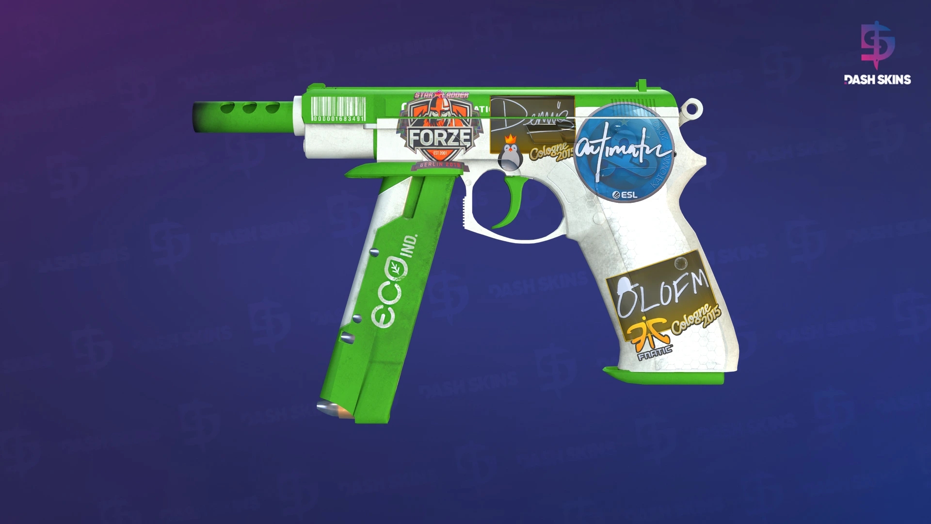 CZ75-Auto | Eco (Minimal Wear) Screenshot Playside