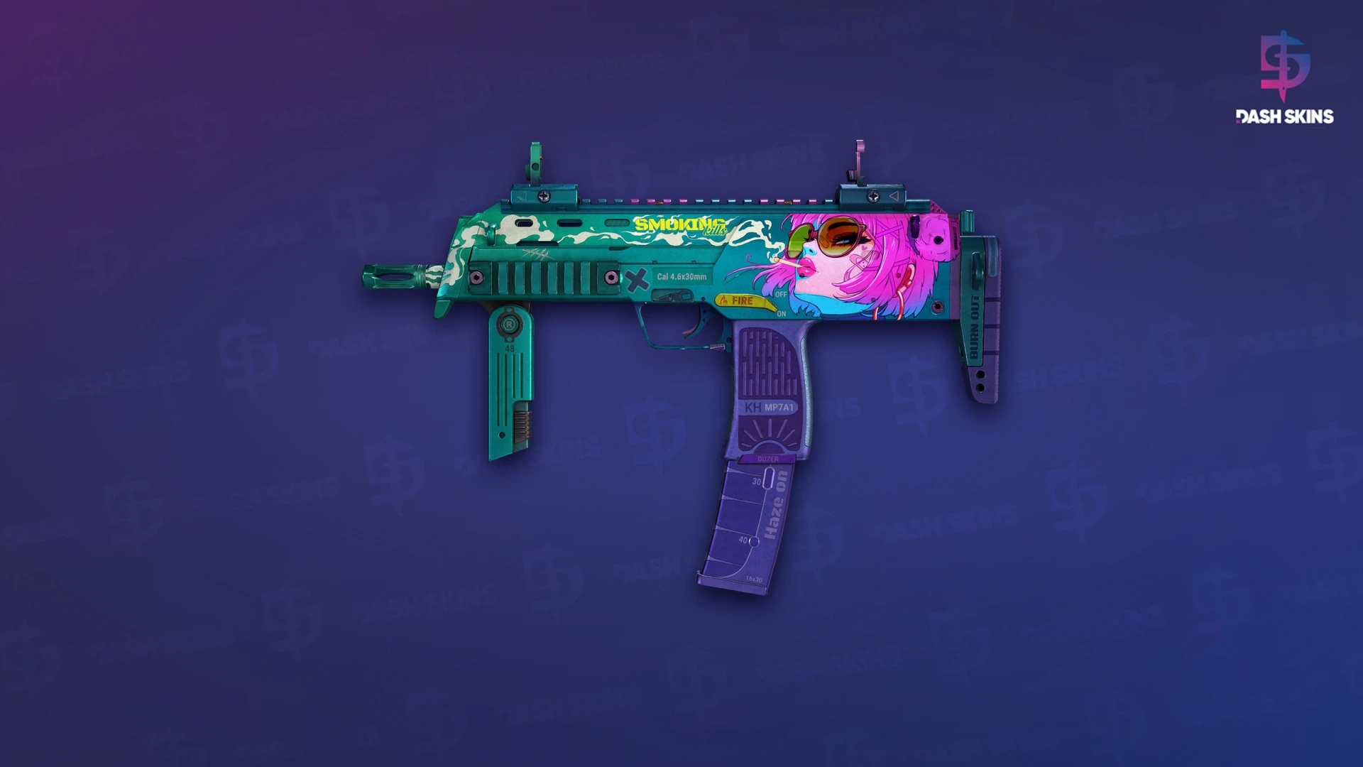 MP7 | Smoking Kills (Minimal Wear) Screenshot Playside