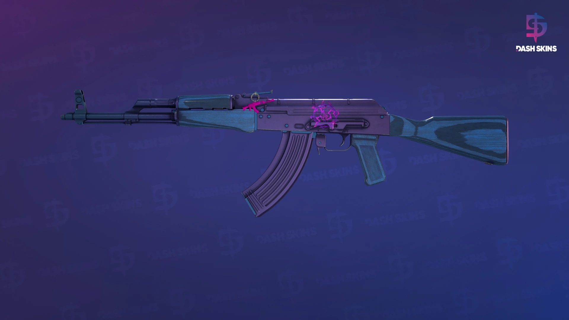 AK-47 | Midnight Laminate (Minimal Wear) Screenshot Playside