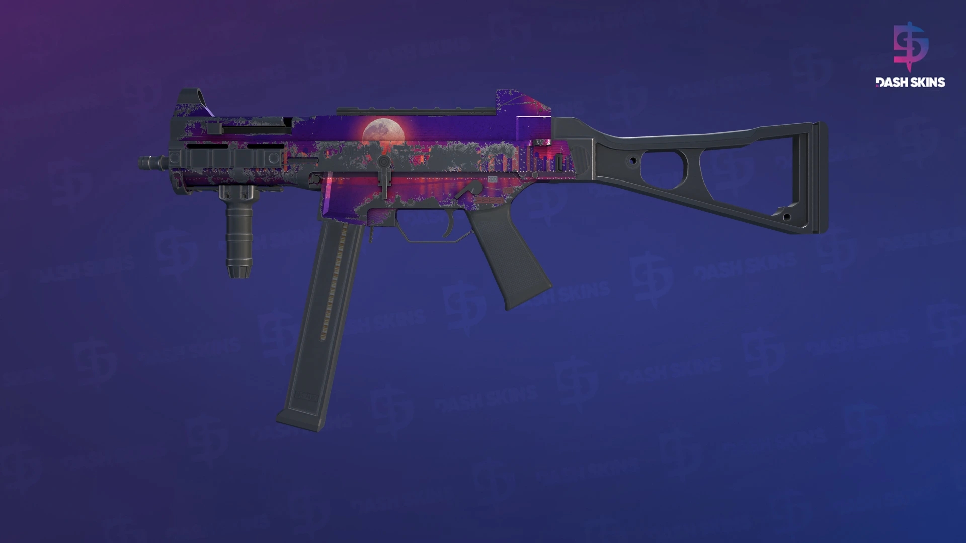 UMP-45 | Moonrise (Well-Worn) Screenshot Playside