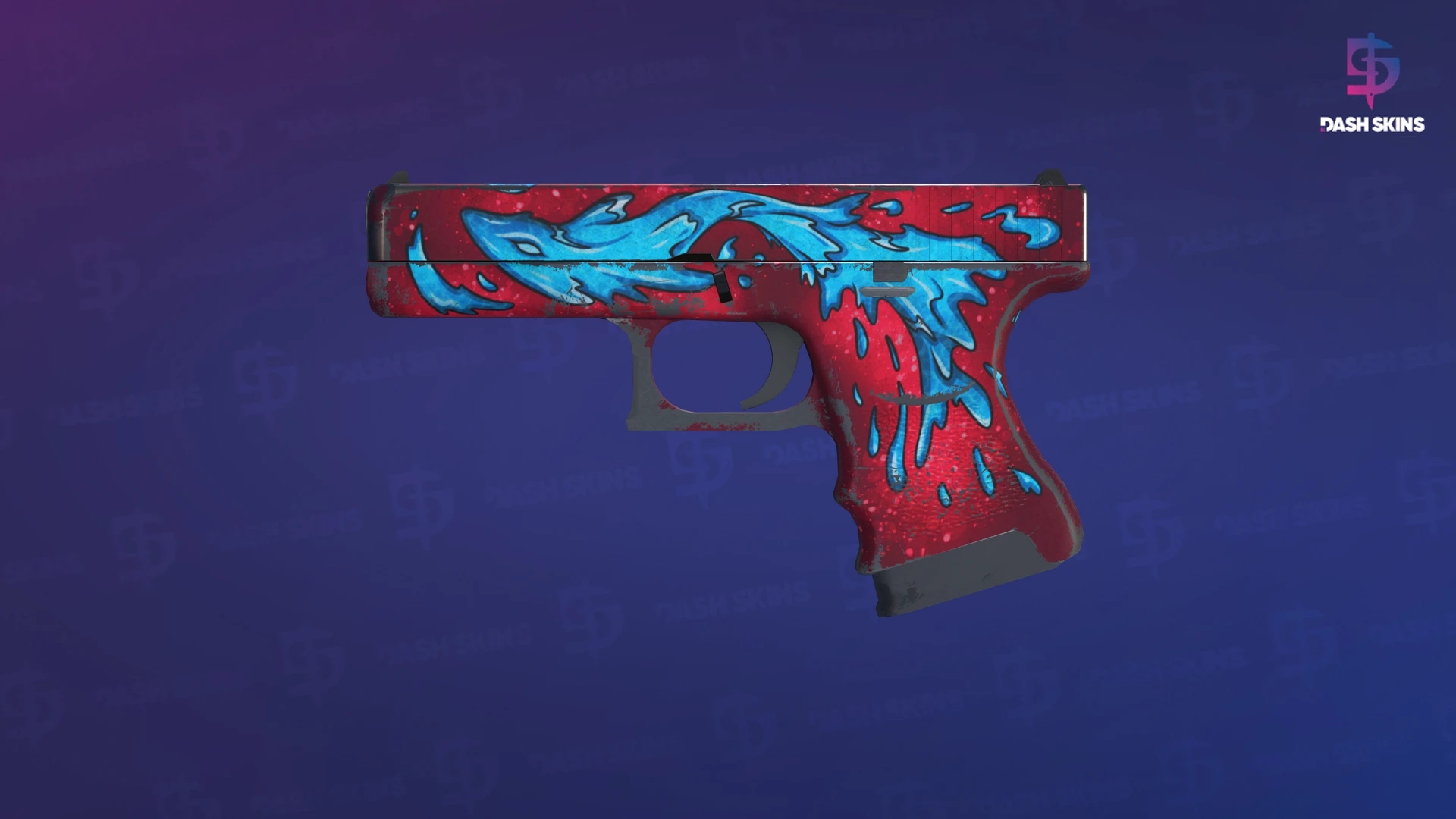 Glock-18 | Water Elemental (Well-Worn) Screenshot Playside