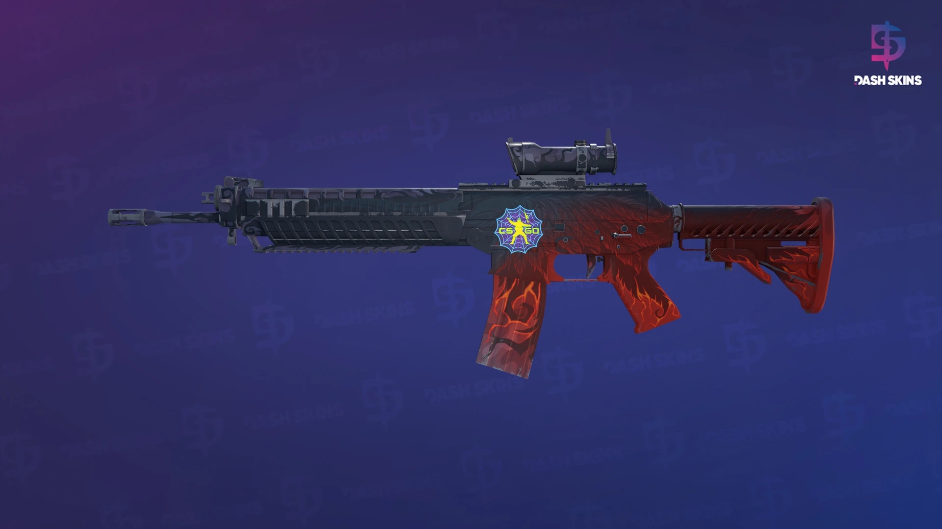SG 553 | Darkwing (Well-Worn) Screenshot Playside