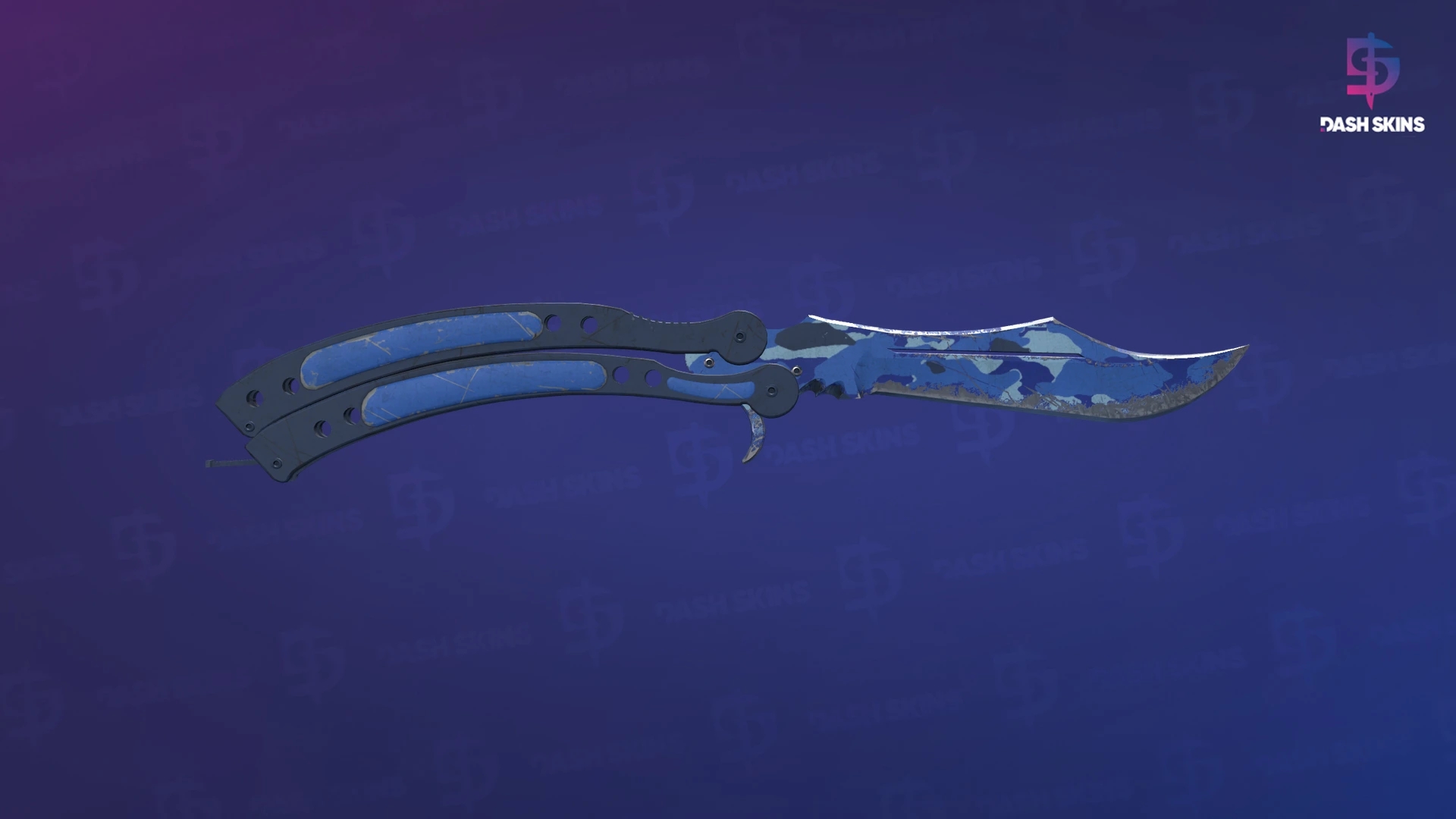 ★ Butterfly Knife | Bright Water (Well-Worn) Screenshot Playside