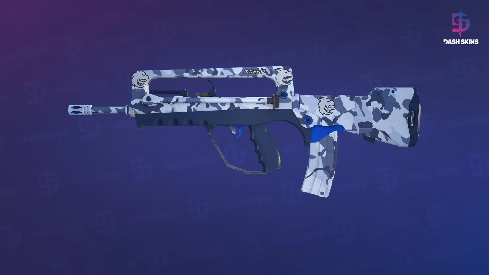 FAMAS | Yeti Camo (Minimal Wear) Screenshot Playside