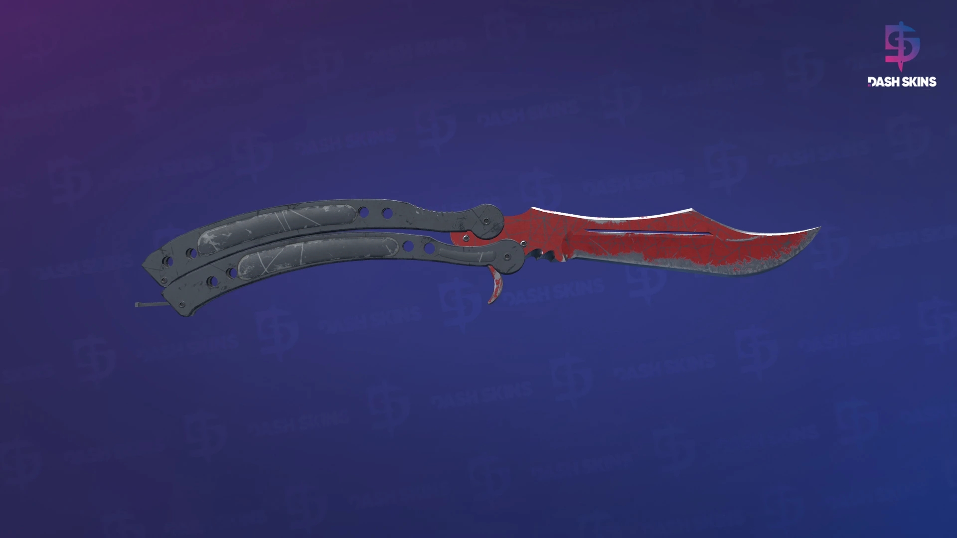 ★ Butterfly Knife | Crimson Web (Well-Worn) Screenshot Playside