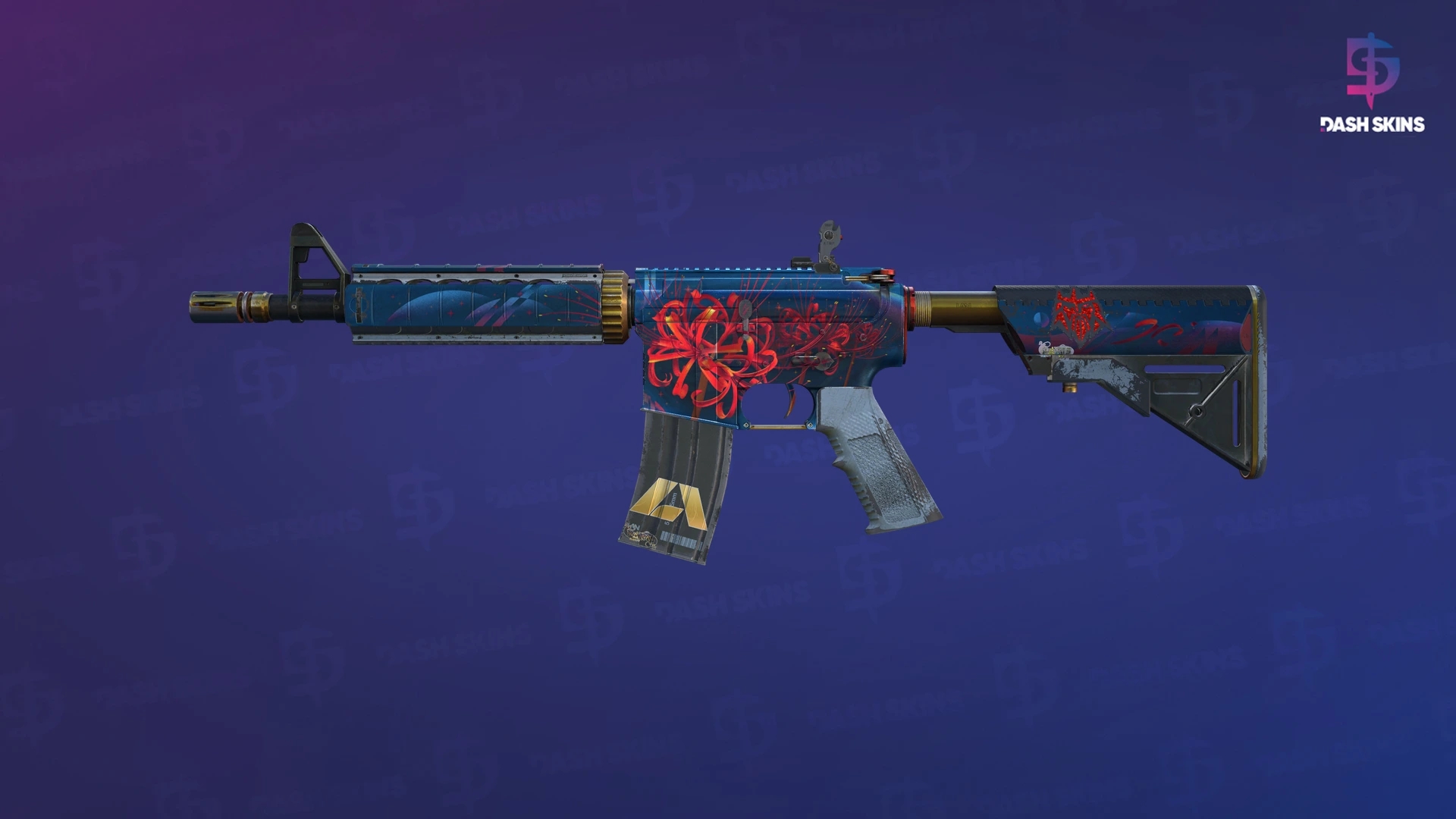 M4A4 | Spider Lily (Well-Worn) Screenshot Playside