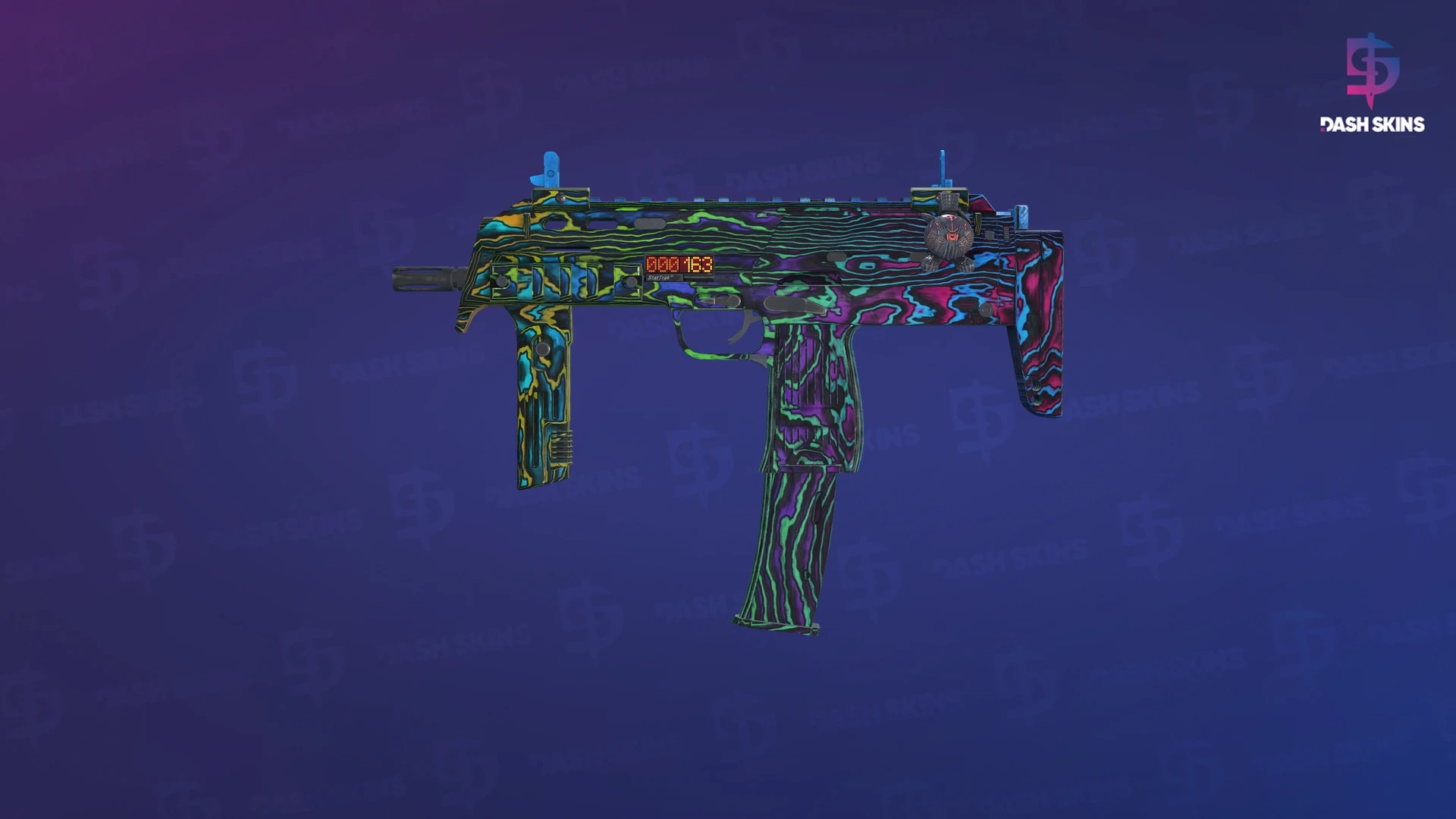 StatTrak™ MP7 | Neon Ply (Field-Tested) Screenshot Playside