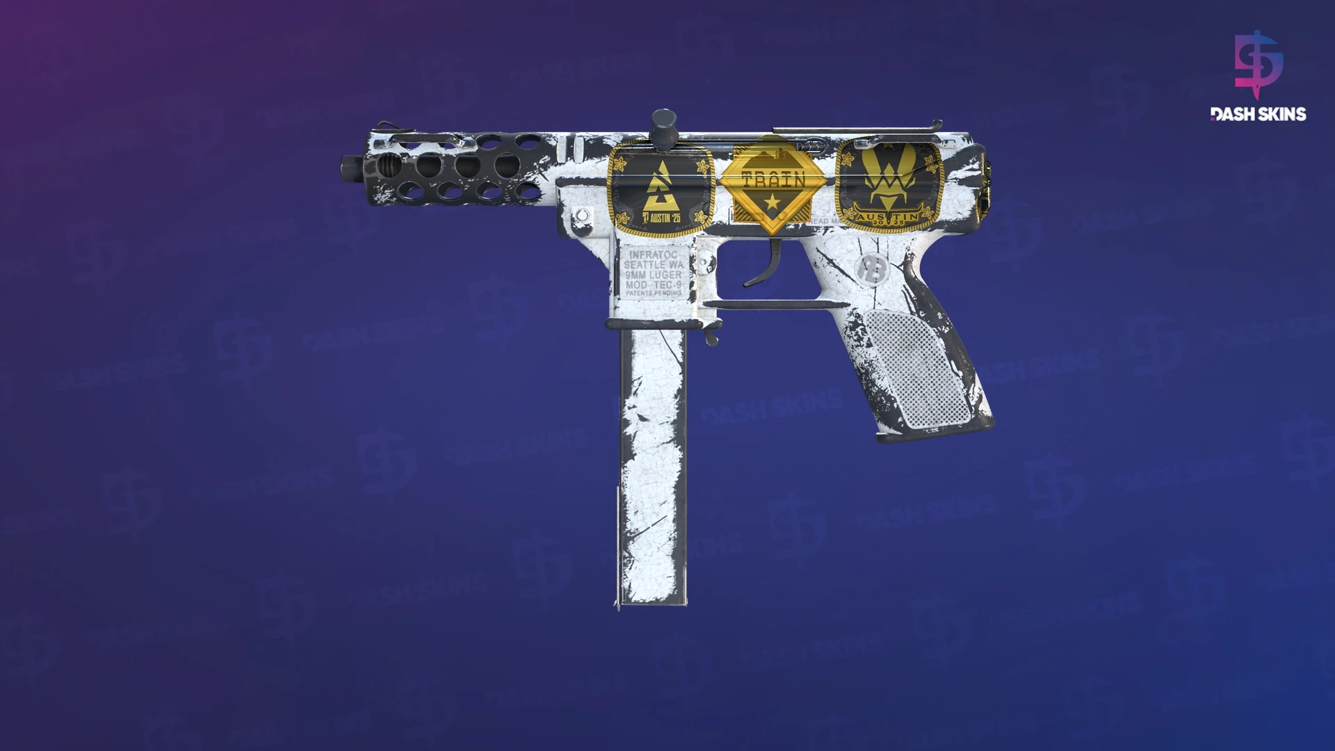 Souvenir Tec-9 | Whiteout (Battle-Scarred) Screenshot Playside