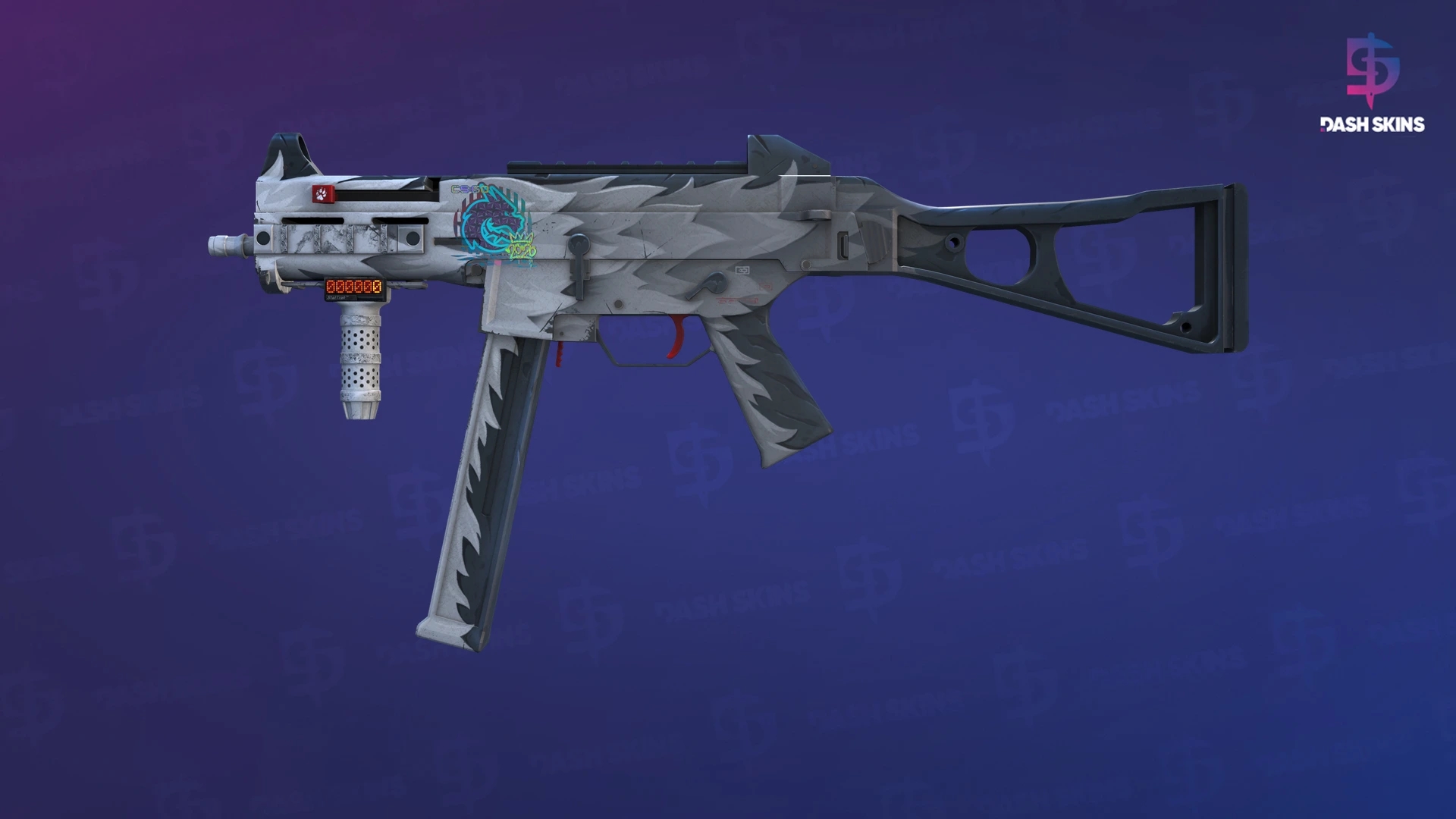 StatTrak™ UMP-45 | Arctic Wolf (Field-Tested) Screenshot Playside