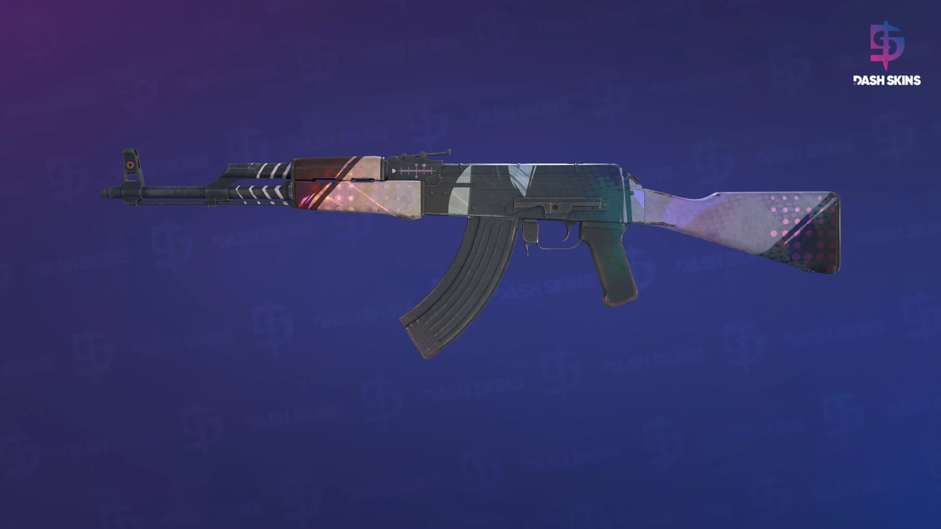 AK-47 | Crossfade (Well-Worn) Screenshot Playside