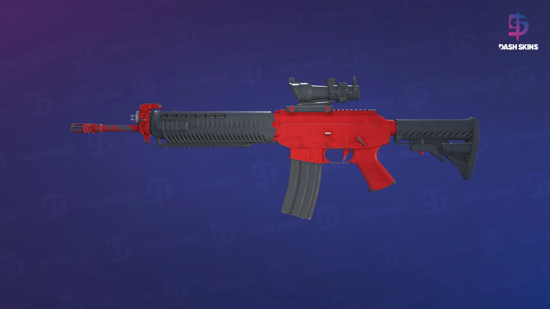 SG 553 | Candy Apple (Well-Worn) Screenshot Playside