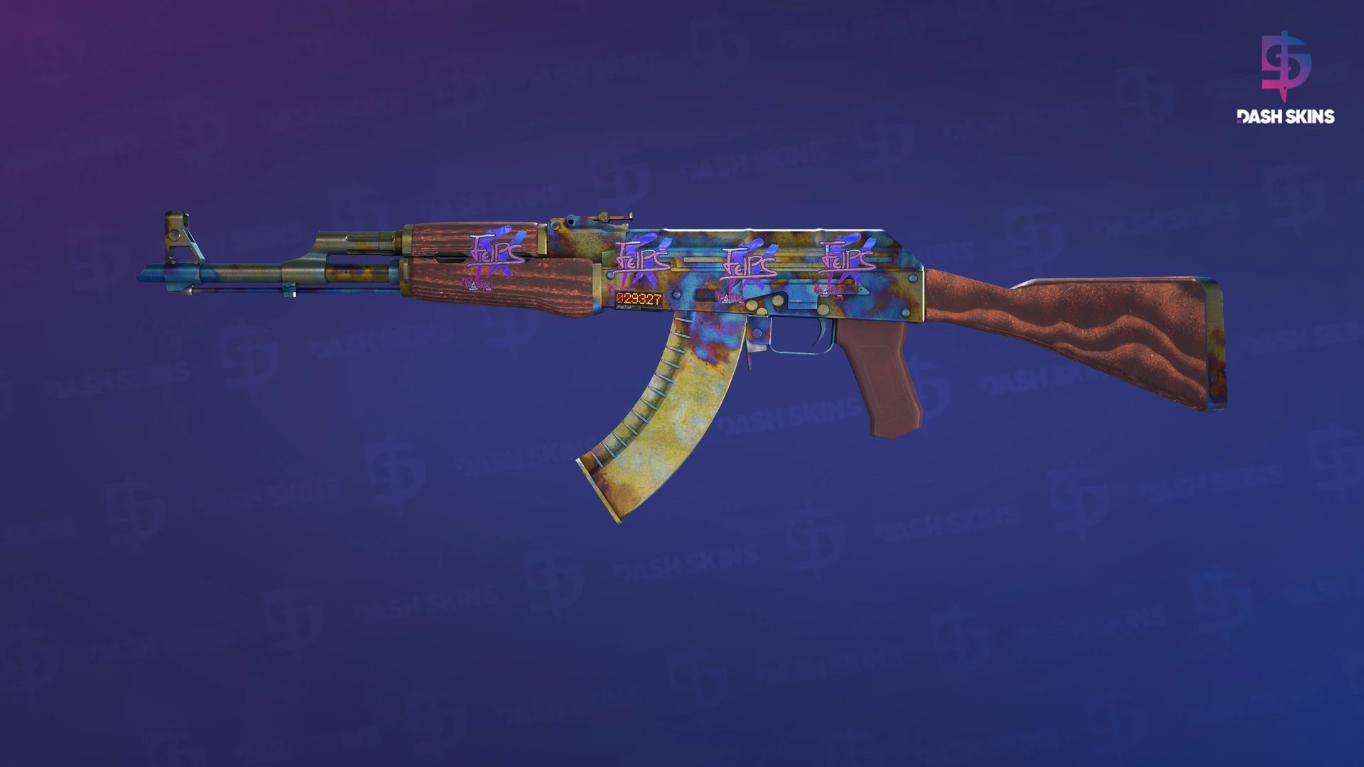 StatTrak™ AK-47 | Case Hardened (Well-Worn) Screenshot Playside