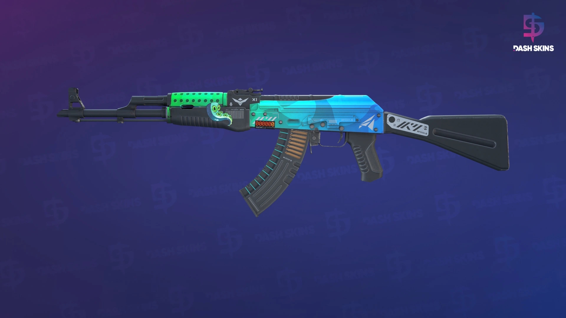 StatTrak™ AK-47 | Ice Coaled (Minimal Wear) Screenshot Playside