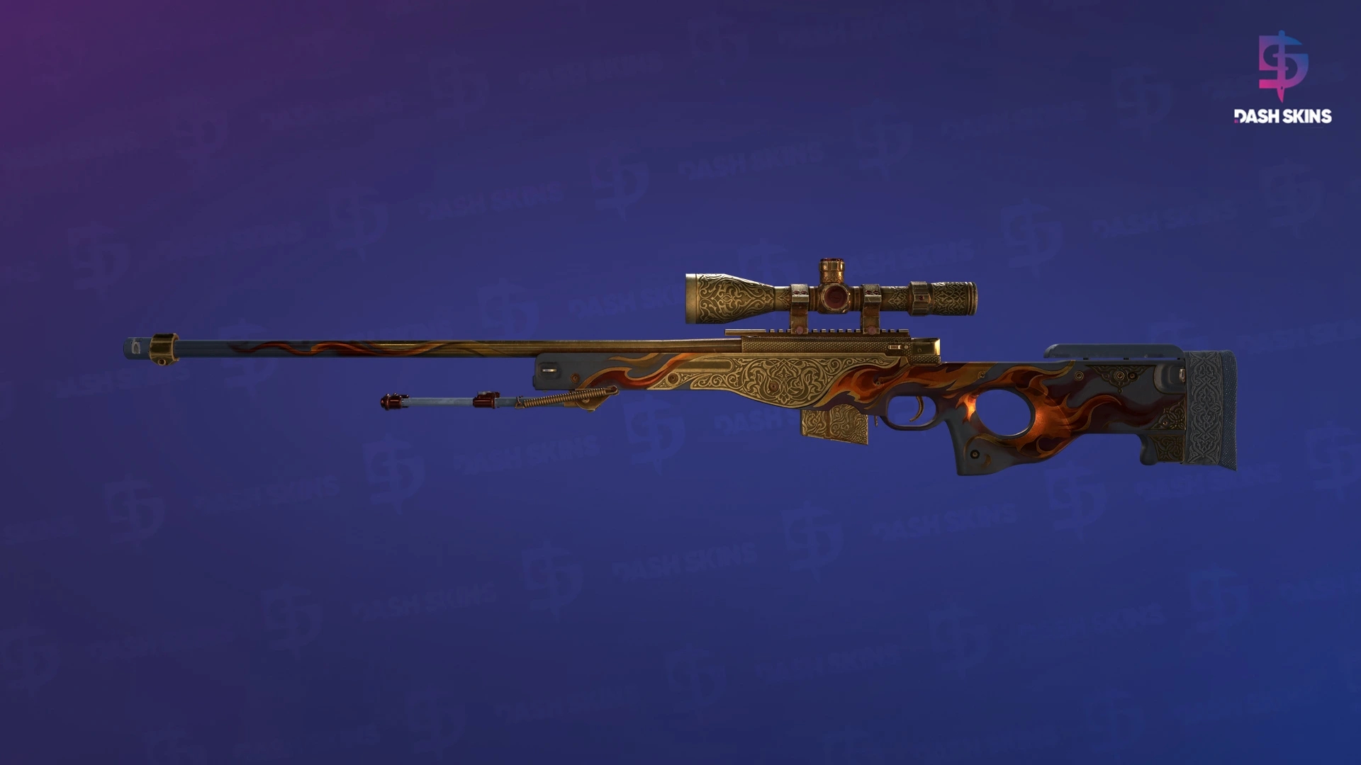 AWP | Sovereign Flame (Well-Worn) Screenshot Playside