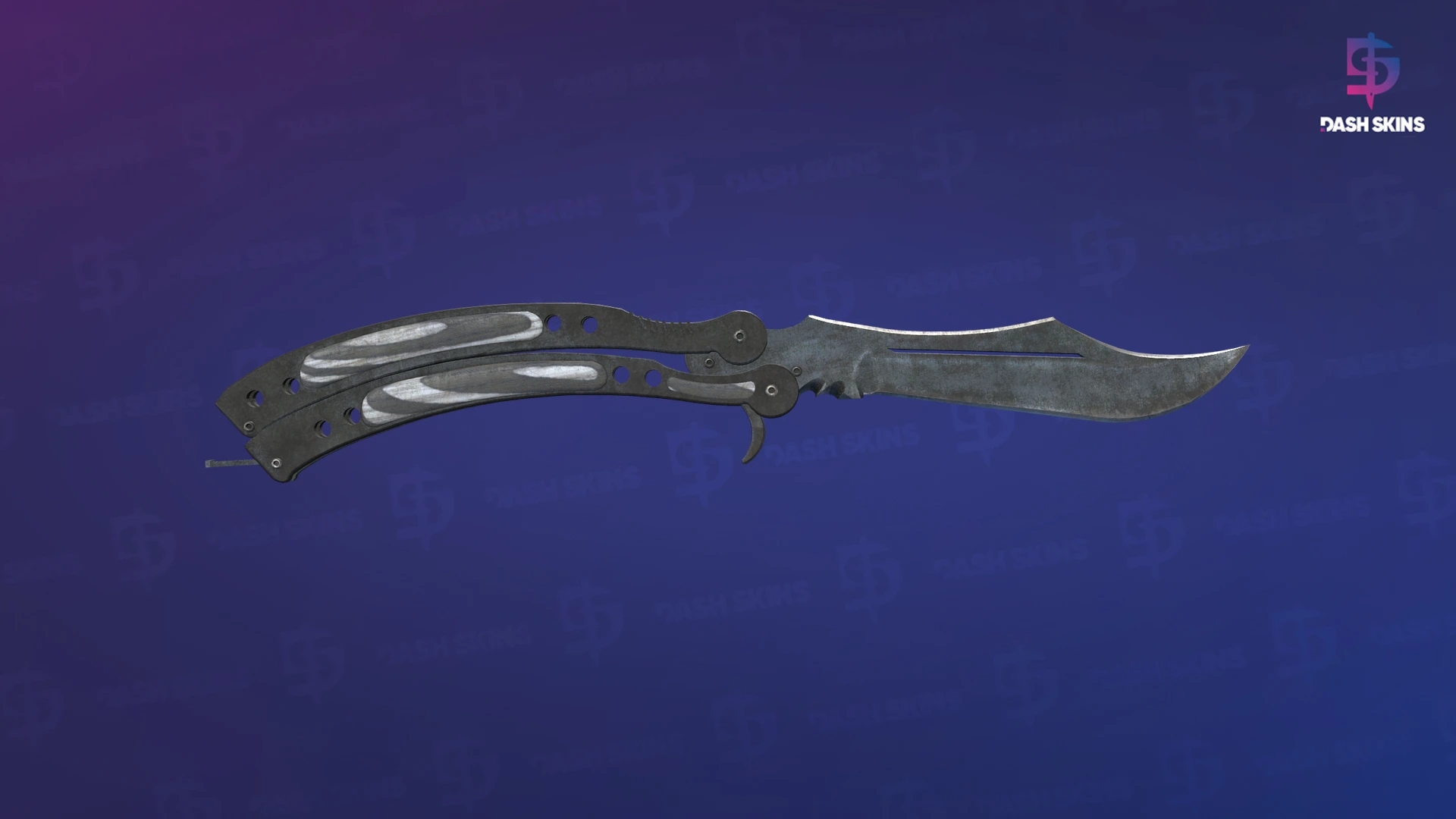 ★ Butterfly Knife | Black Laminate (Battle-Scarred) Screenshot Playside
